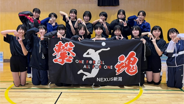 横断幕　制作実例　バレーボール